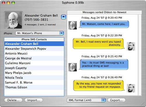 iPhone SMS Blackup for Mac