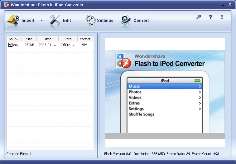 SWF to iPod Converter